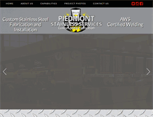 Tablet Screenshot of piedmontstainlessservices.com
